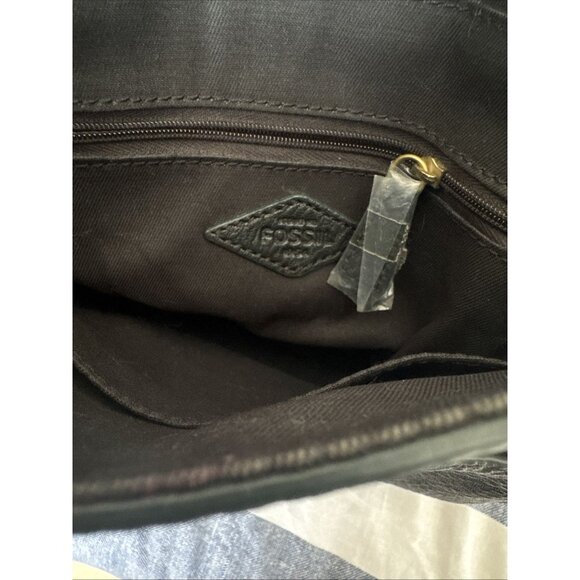 Fossil Purse Bag Backpack Black Small Leather Compact Design - Picture 10 of 11